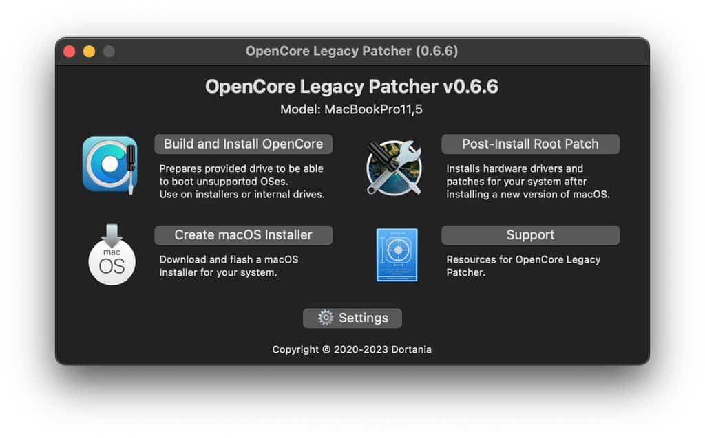 OpenCore Legacy Patcher 0.6.6